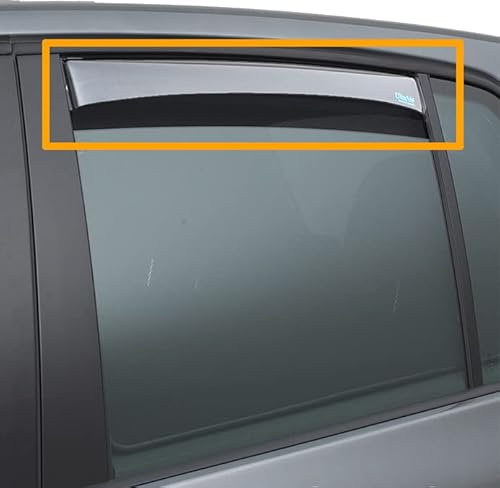 Hintere Windabweiser (1 Set) für die Fahrer und Beifahrerseite-CLK0044451K passend für VW Golf 7 Kombi TYP AUV, SW, 5-Door, 2013- KLARES Material