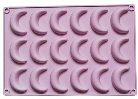 itrimaka Vanillekipferl Backform Silikon Backformen 18 Mulden Silikonform Vanillekipferl Backblech für Schokolade Eiswürfel Pralinen