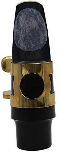 JINGERL Musikinstrumente Metalldüse mit Cap Professional Praktische Ton Alto Sax Saxophon Mundstück Zubehör (Color : White)
