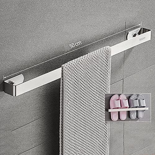 CL-ZZZ Barra de Toalla de Acero Inoxidable - 30cm, 40cm, 50cm, 60cm, Riel Montado en Pared para Baño o Cocina (Tamaño: 50cm)