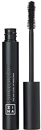 3INA MAKEUP - The 24H Level Up Mascara 900 - Schwarz Wimperntusche Lange Wimpern - Volume Länge Kurve Mascara - Sanduhrbürste Wimperntusche für Empfindliche Augen - Vegan - Cruelty Free