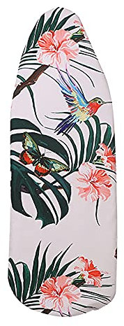 XNSHUN Bügelbrettbezug Bügeltischbezug, Extra Dick Klassischer Baumwollbezug Mit Elastischem Gummizug, Extra Dampfdurchlässig Bügelbrettbezug Für Dampfbügelstation/Dampfbügeleisen, 140x50cm (Stil E)