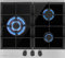 Klarstein Piano Cottura 3 Fuochi Gas, Piano Cottura a Gas Integrato 6.2kW, Piano Cottura 3 Fuochi Gas Incasso in Acciao Inox, Piano Cottura 3 Fuochi Gas, Piano Cottura a Gas 3 Fuochi