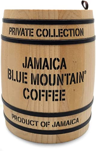 JA Coffee – 100% Jamaica Blue Mountain Coffee, Mini Barrel - Medium Roast, Whole Beans - Premium Arabica, Barrel of 225 grams (0.5 Pounds - 7.9 ounces)