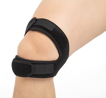 MUSEFITER Knieorthese, Patellarsehnen-Stützgurt, verstellbarer Neopren-Stabilisator für Meniskusriss, Arthritis, Sehnenentzündung, MCL, ACL, Schmerzlinderung und Erholung, Sehnenstützgurt zum Laufen