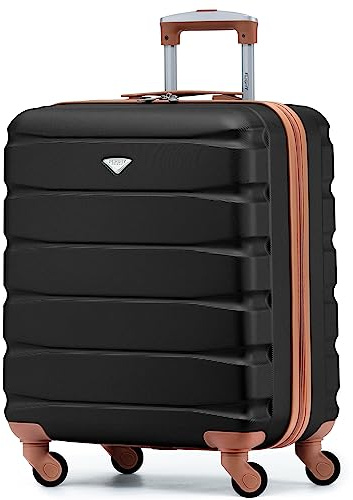 Flight Knight Valigie Rigide in ABS Leggere a 2 Ruote - Bagaglio a Mano Da Cabina Approvato per Compagnie Aeree Come British Airways E Dimensioni Massime per Easyjet Borsa Da Cabina Grande 56x45x25cm