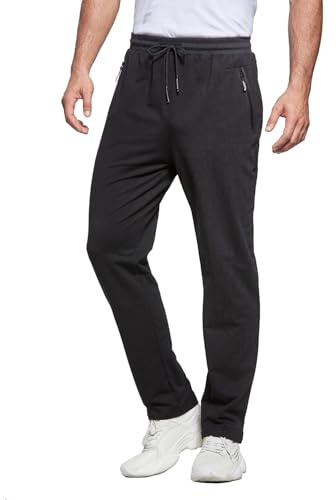 ZOXOZ Jogginghose Herren Slim Fit Trainingshose Sporthose Herren Baumwolle Fitness mit Reißverschlusstaschen