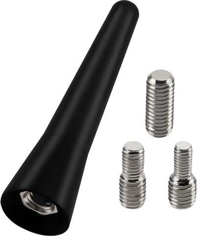 VooGenzek 6.5cm Autoantenne Auto Antenne, FM DAB Dachantenne Auto, Autoantenne Kurz Universal, Mit 3 Schrauben (M4, M5, M6), für den FM/AM Radioempfang