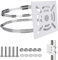 Support de mât universel vertical pour caméra de surveillance avec 2 pinces réglables, matériau épais, robuste et durable pour caméras de vidéosurveillance LED murales/lampes de scène