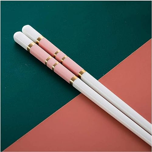 palillos chinos reutilizables palillos chinos Palillos, juego de regalo de palillos de porcelana, 10 pares de palillos chinos reutilizables de cerámica, aptos para lavavajillas(Color:10,Size:)