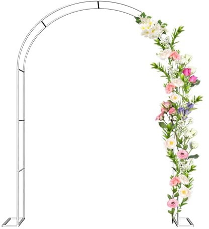 LIYI929GP Gartenbogen Aus Verzinktes Metallrohr, Rosenbogen Mit Abnehmbarer Basis, Kann Auf Land- Oder Betonböden Verwendet Werden, Torbogen Pergola Rankhilfe Rankgitter Hochzeit Dekorationen