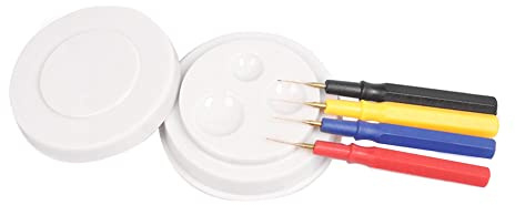 Lckiioy Uhrenöler Set 1 Ölschale + 4 Dosieröl Stift Kit Kunststoff Uhr Öler Werkzeug Uhrmacher Uhr Reparatur Wartung Werkzeug, siehe abbildung