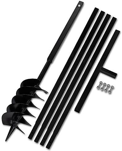 DIGBYS Erdbohrer mit Stiel 150mm mit Verlängerungsrohr 5m Stahl