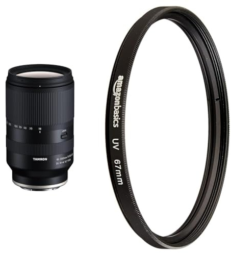 Tamron B061X 18-300mm F/3.5-6.3 Di III-A VC VXD, Objektiv für Fujifilm, schwarz & Amazon Basics UV-Sperrfilter - 67mm