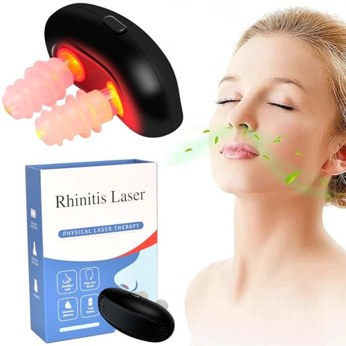 Respirelief Instrument de Thérapie Nasale à Lumière Rouge pour le Nez, Intelligent Appareil Apaisant Nasal Infrarouge, Portable Instrument pour la Rhinite Chronique Allergique