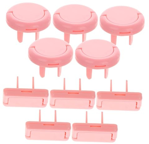 Beatifufu Kindersichere Steckdosenabdeckungen mit Isolierendem Design 10 Stück in Rosa aus Abs und Kunststoff und Einfacher Installation für Babys und Kinder