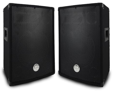 Paire d'enceintes Sono Bass Reflex Trapézoïdal à 3 Voies 10/25cm - 2 x 400W - BM Bmsonic BMS-10