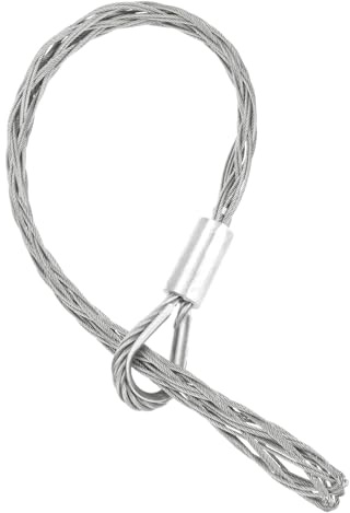 QUARKZMAN 35-48mm Od Câble Chaussettes de Tirage Grip 0.77M Simple Tête Côté Tirage Maille Métallique Pousseur Chaussettes Grip Outils de Tirage de Fil en Acier Inoxydable