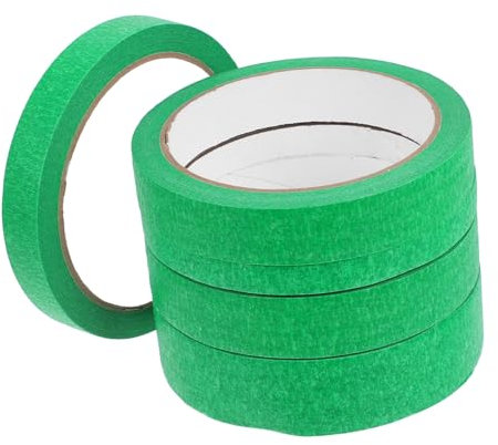 OKUMEYR Ruban De Masquage Vert 5 Pcs Sans Résidu Adhésif, Rouleau Washi Autocollant Pour Peinture Murale, Bricolage Et Loisirs Créatifs