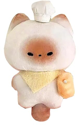 Cat Doll Plush - Steamed Bun Kitty Plushie Toy - Cuddly Stuffed Cat Doll, Adorable Cat Bread Plush Pendant 4.72 Inches For Holiday Birthday