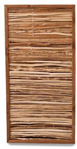 World PPLANTIL Panneau de noisetier encadré / Panneau de dissimulation / Bois naturel de noisetier / Idéal pour la décoration extérieure (180 x 90 cm)