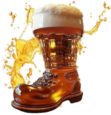 Genérico Bota de cerveza de base pesada, taza de cerveza en de zapato - Taza de cóctel transparente,Recipiente de agua reutilizable, Stein Drinkware de gran capacidad para el hogar, restaurante