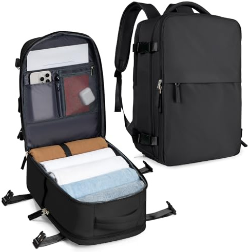 SZLX Zaino Ryanair 40x30x20 Sottovuoto con Pompa Zaino da Viaggio 40x30x20 Wizzair Bagaglio a Mano Ryanair Donna Borse da Cabina per Easyjet Uomo Zaino Laptop 14 Pollici Valigia