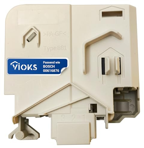 VIOKS Türverriegelung Ersatz für Bosch 00616876 elektrisches Türschloss mit 3-poligem Rast-5-Stecker für Waschmaschine
