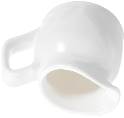 Cabilock Ceramic Creamer Pitcher With Handle Heat Resistant Sauce Cup For Syrup And Milk Frothing For Hotels And Fine Dining Settings