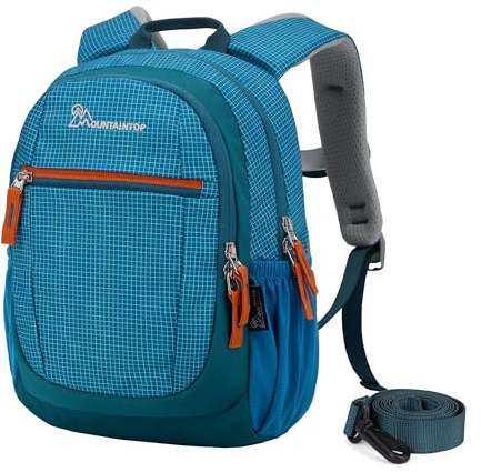 Mountaintop Barnryggsäck småbarn ryggsäck med koppel dagis ryggsäck för flickor 1–3 år, 24 x 9,5 x 31 cm, 8L ljusblå, 24cm x 9.5cm x 31cm, Vardagsryggsäckar