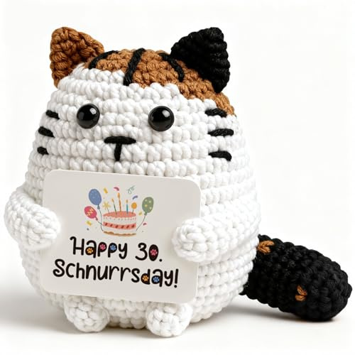 Giftota Pocket Hug - 30 Geburtstag Geschenk - Kreative Katzen Dekofigur - Kleiner Glücksbringer & Mutmacher - Geschenke für Freundin, Männer, Frauen, Kollegen, Familie