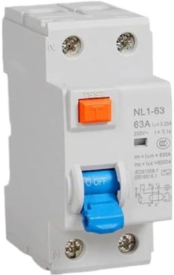 Disjoncteur différentiel NL1-63 2P 4P (RCCB) avec courant différentiel résiduel de 63 A, 40 A, 25 A, 30 mA, 100 mA ou 300 mA(25A,2P,30MA)
