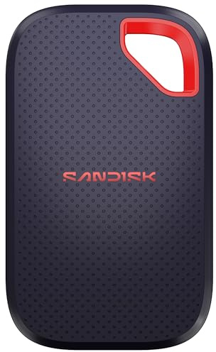 SANDISK Extreme Portable SSD 4 TB (Übertragungsgeschwindigkeiten von bis zu 2.000 MB/s, USB-Typ-C, IP65 Staub-/Wasserbeständigkeit, bis zu 3 Meter Fallsicher)