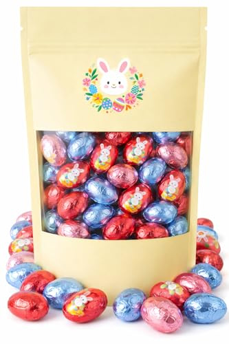 Œufs de Pâques Chocolat au Lait 100g – Assortiment Œufs Colorés – Chasse aux Œufs – Friandises Pâques – Cadeau Enfant & Famille