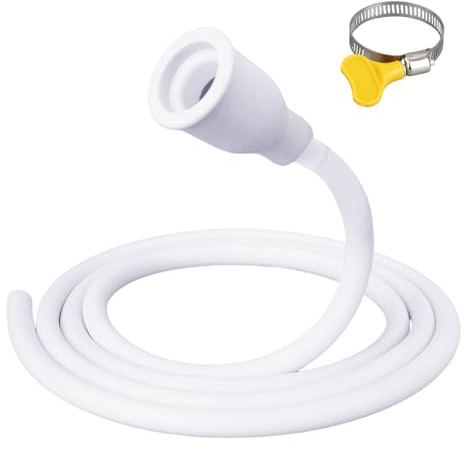 Sink Hose Attachment for Faucet, 2m/6.56ft Adjustable Faucet Connector with Fixing Clamp Portable Water Fill Adapter for Buckets Tanks Kitchen Tap