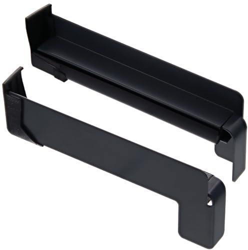 Qliving Terminale scorrevole in alluminio antracite per davanzale della finestra, sporgenza 180 mm, set da 2 pezzi per facciata DIN sinistra e destra, finitura laterale senza bordo di pulizia