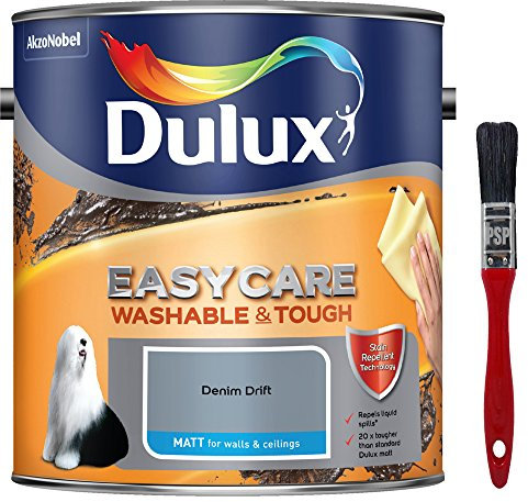 New 2017 Dulux Easycare Washable & Tough Matt Denim Drift 2.5L with Unique Stain Repellent Technology. Includes PSP Touch-up Brush.