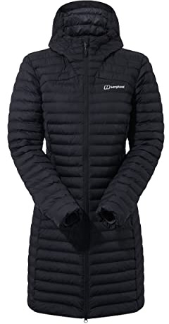 Berghaus Women's Nula Synthetic Insulation Padded Jacket Long, Black/Black, 10