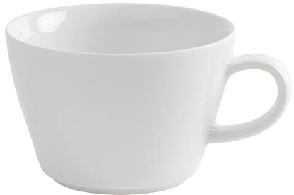 KAHLA 395105A90039C Five Senses Cappuccinotasse 0,25 l | weißer Cappuccinobecher 250 ml aus Porzellan