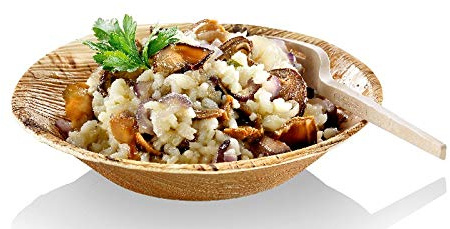 Naturesse 100 assiettes creuses Ø 20 cm - 400 Ml en palmier 100% biodégradable