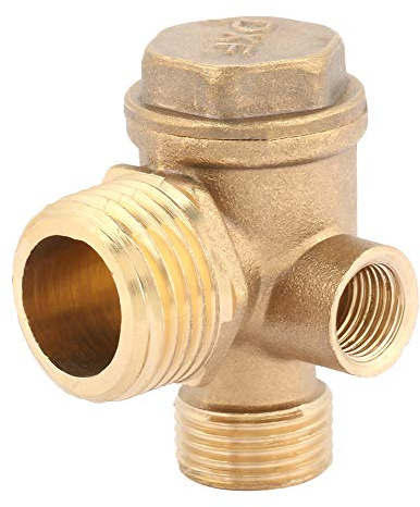 Válvula de retención para compresor de aire, conector de latón 3 puertos, sin retorno, 10x16x20mm, para bomba de tanque de aire