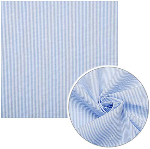 alles-meine.de GmbH Stoff - Meterware am Stück - Streifen - blau & weiß - 100% Baumwolle - Baumwollstoff Baumwollgewebe - Stoffe Muster Kleiderstoff Modestoff & Dekostoff/Patc..