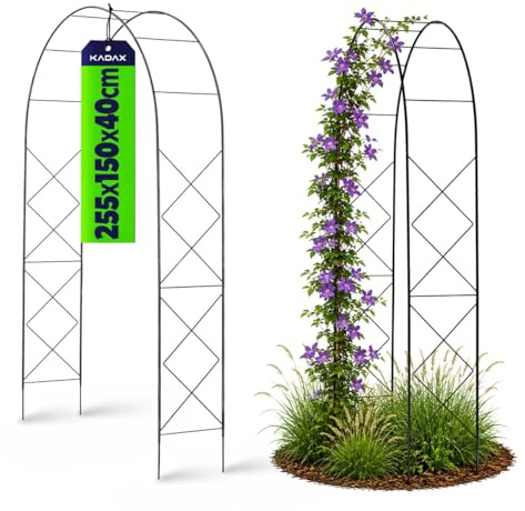 Kadax Rankhilfe, Rankobelisk fatto in acciaio, libero, obelisco, Rankturm per giardino, piante da arrampicata, rose, piramide, colonna di rango, classifica, (25 x 120 cm)