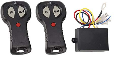 Aramox Télécommande Universelle de treuil, 1 Paire de kit de télécommande de treuil sans Fil 12V pour Camion de Voiture