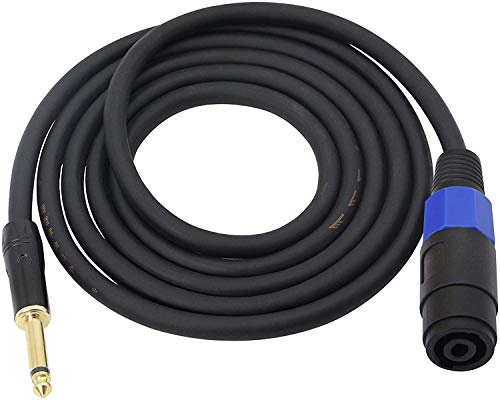 XMSJSIY Speakon auf 1/4 Zoll Mono-Lautsprecherkabel, 6,35 mm TS-Stecker auf Speakon-Buchse, Lautsprecherkabel, 14 Gauge, Audio-Verstärker-2m