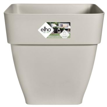 elho Vibia Campana Quadrat 30cm blumentopf - Seidenweiß | L 28.8 x B 28.8 x H 28.2 cm | Für den Außenbereich geeignet