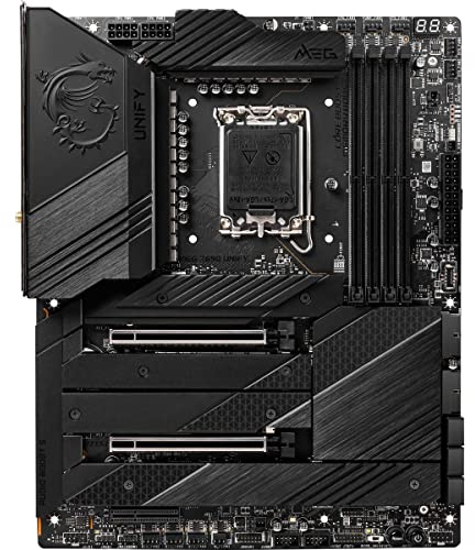 MSI MEG Z690 Unify-X Gaming Motherboard (ATX, 12th Gen Intel Core, LGA 1700 Socket, DDR5, PCIe 5, Dual 2.5G LAN, M.2 Slots, Wi-Fi 6E)