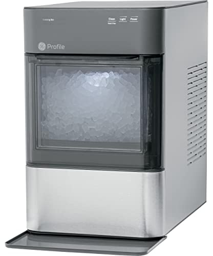 GE Profile Opal 2.0 | Countertop Nugget Ice Maker | Ice Machine with WiFi Connectivity | Smart Home Kitchen Essentials | Stainless Steel (Renewed)