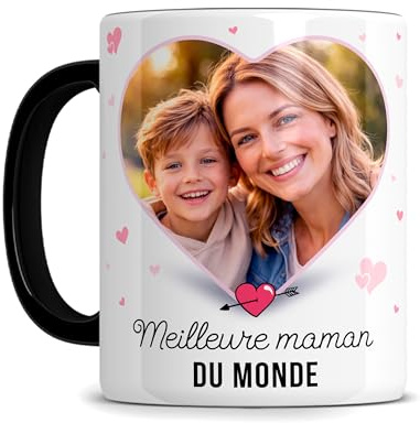 L'épicerie Chérie Mug Personnalisé photo et texte ORIGINAL STARMUG LOVE Cadeau Fête des Mères et Fête des Grands Mères - Maman et mamie - Anniversaire femme- Céramique 330ml