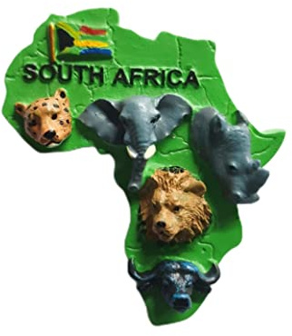Kühlschrankmagnet, Südafrika, 3D-Tiere, Souvenir-Geschenk, Kunstharz, handgefertigt, Südafrika, Kühlschrankmagnet, Heim- und Küche, Dekoration